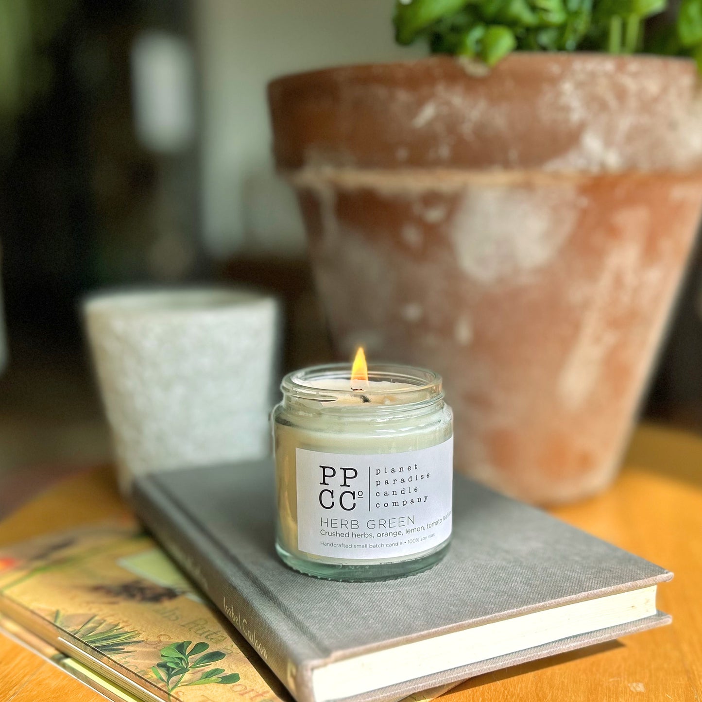 Herb Green soy wax candle